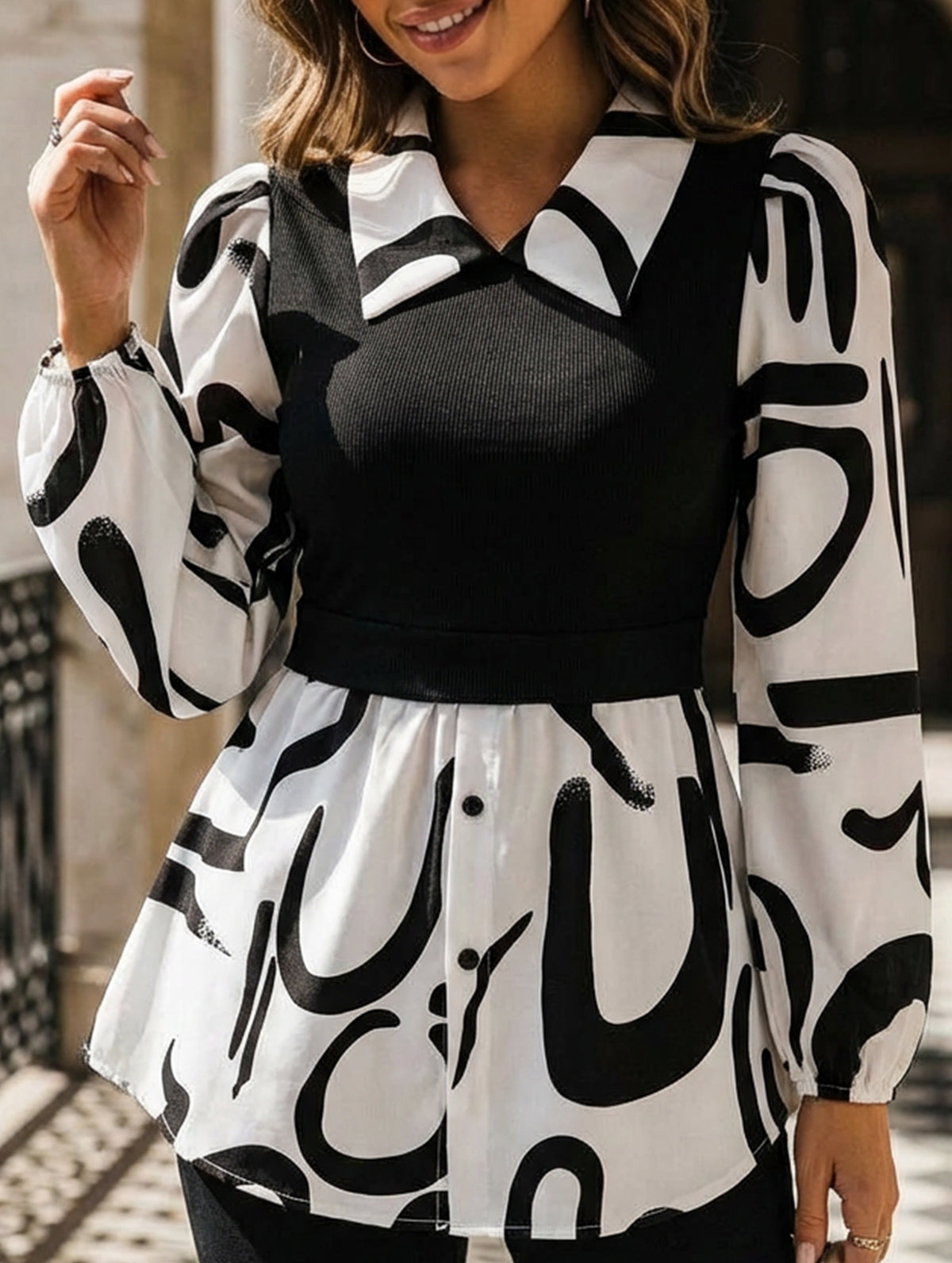 Casual printed vest top shirt