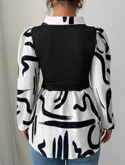 Casual printed vest top shirt