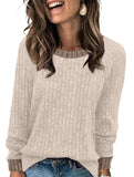 Round neck raglan sleeve solid color T-shirt