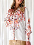 Women's Lantern Sleeve Printed Elegant Shirt_CWTBLL02020