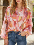 Stylish V-neck printed shirt for women_CWTBLL02022