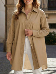 Solid color fashionable casual long-sleeved shirt for women_CWTBLL02025