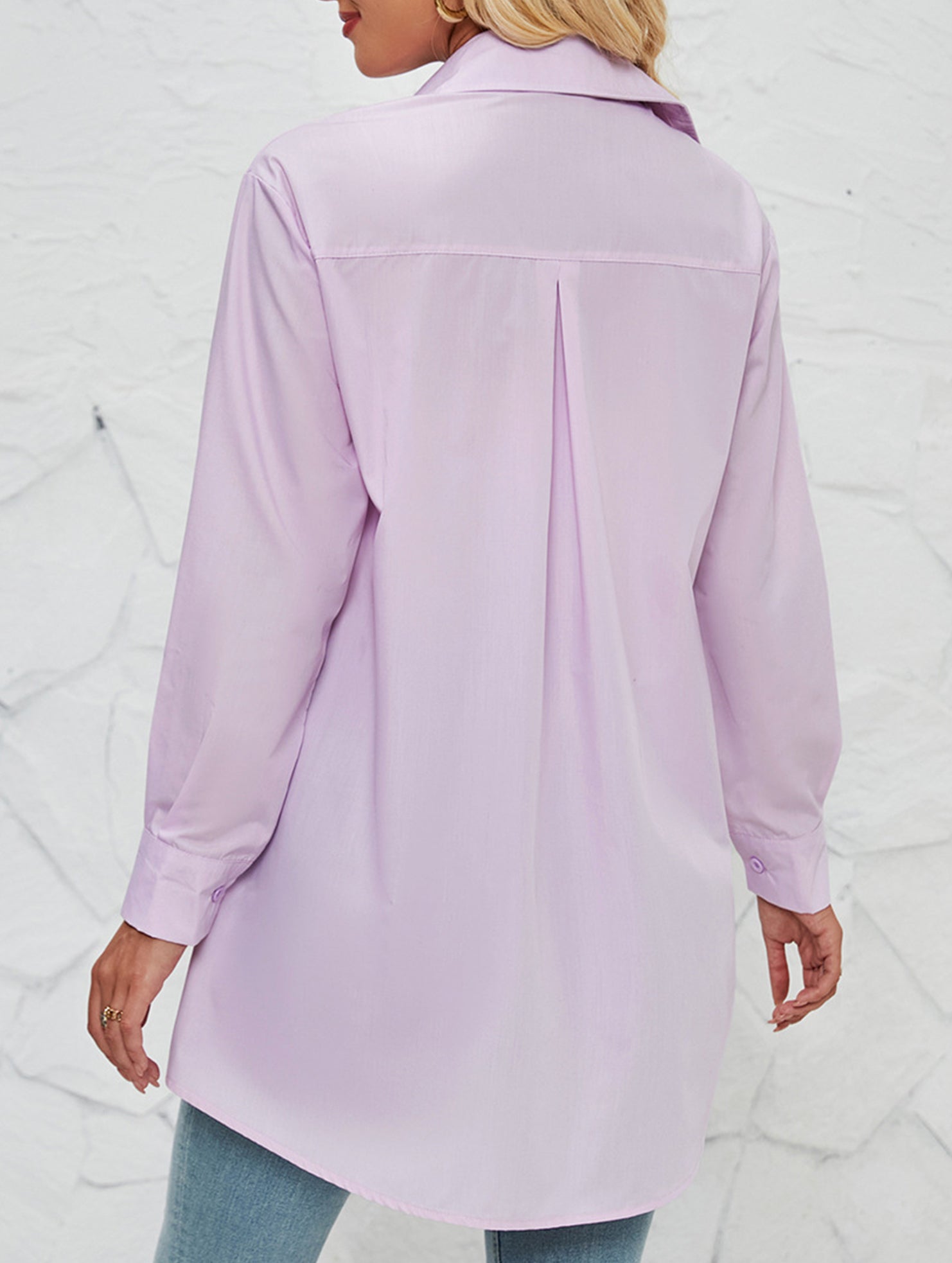 Solid color fashionable casual long-sleeved shirt for women_CWTBLL02025