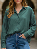 Versatile collared button-down shirt for women_CWTBLL02100
