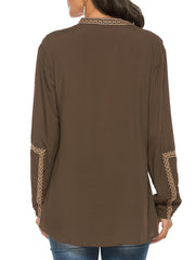 Embroidered Loose Shrimp Skin Shirt for Women_CWTBLL02146