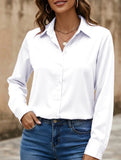 Satin imitation silk shirt for women_CWTBLL02176