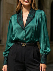 French-style elegant cardigan V-neck shirt for women_CWTBLL02210