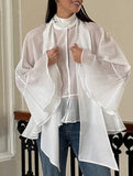 Sexy Tencel Ruffle Sleeve Mid-Length Blouse for Women_CWTBLL02235