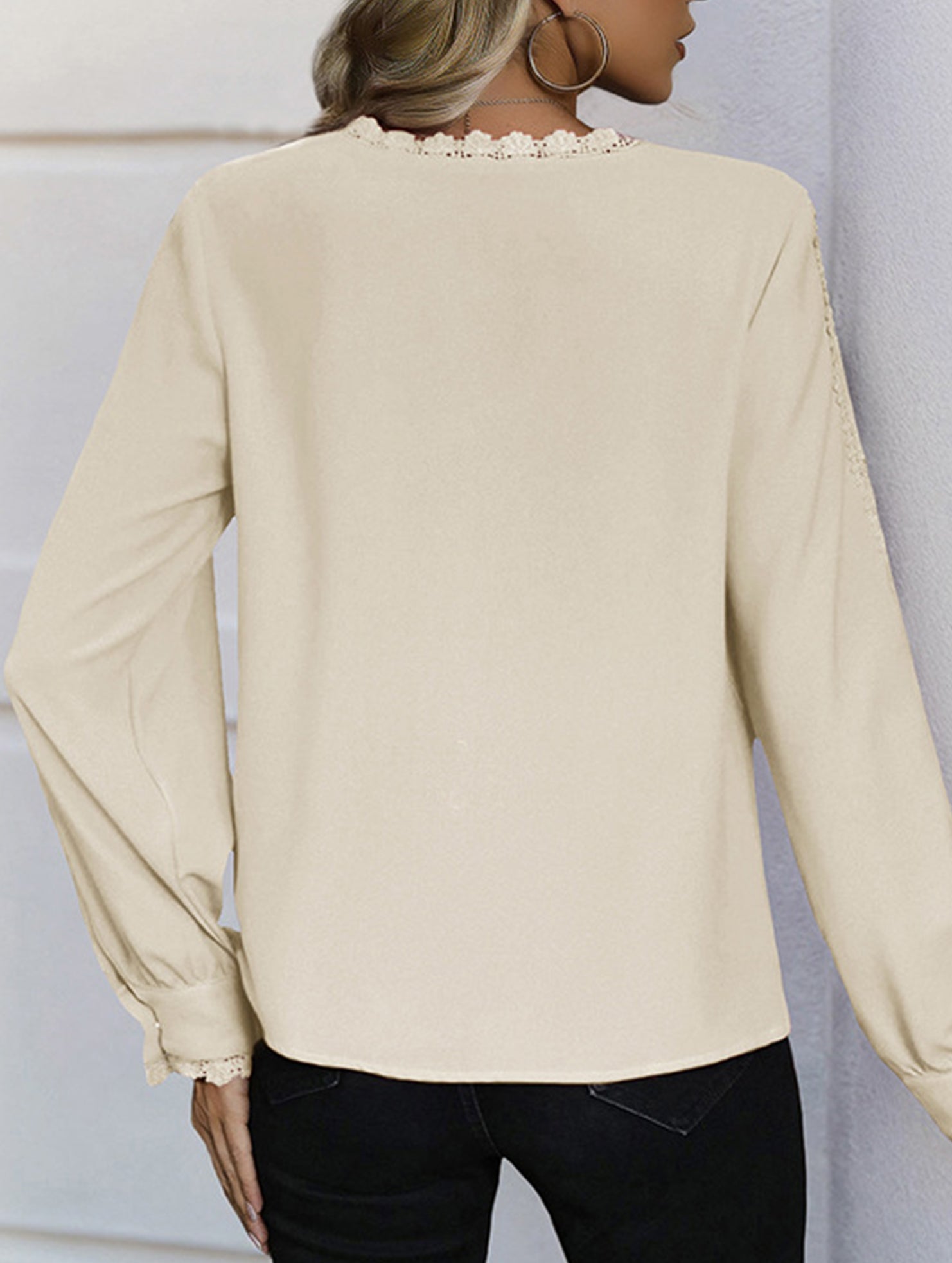 Red Long Sleeve Casual Shirt for Women_CWTBLL02239