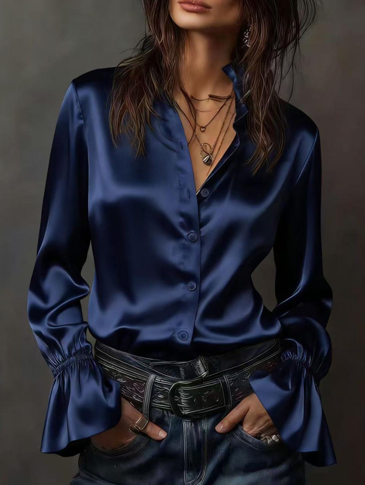 Satin Silk Long Sleeve Business Shirt_CWTBLL02273
