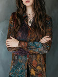 Vintage Floral Print Button Shirt_CWTBLL02329