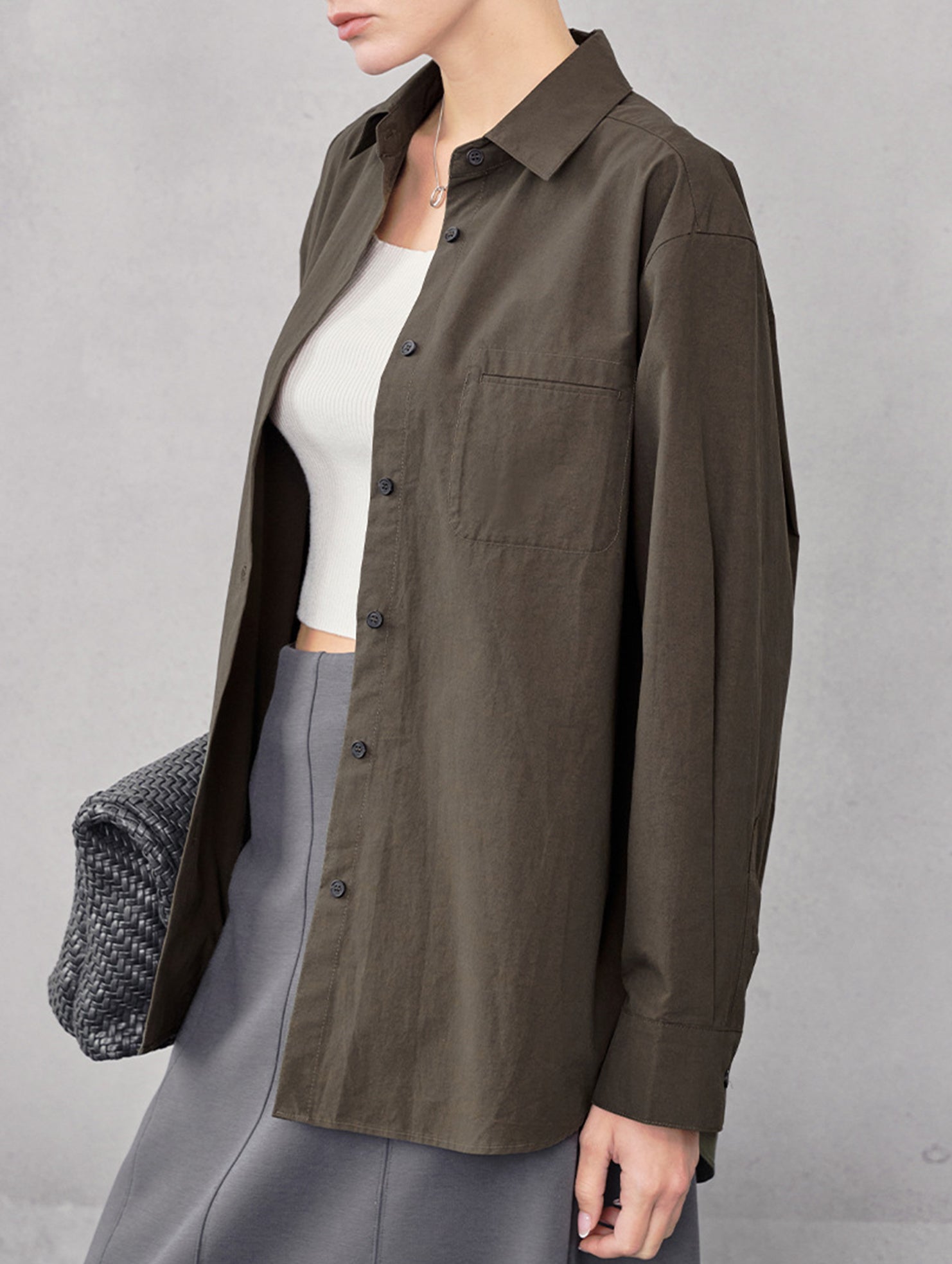 Classic Lapel Long Sleeve Office Shirt_CWTBLL02359