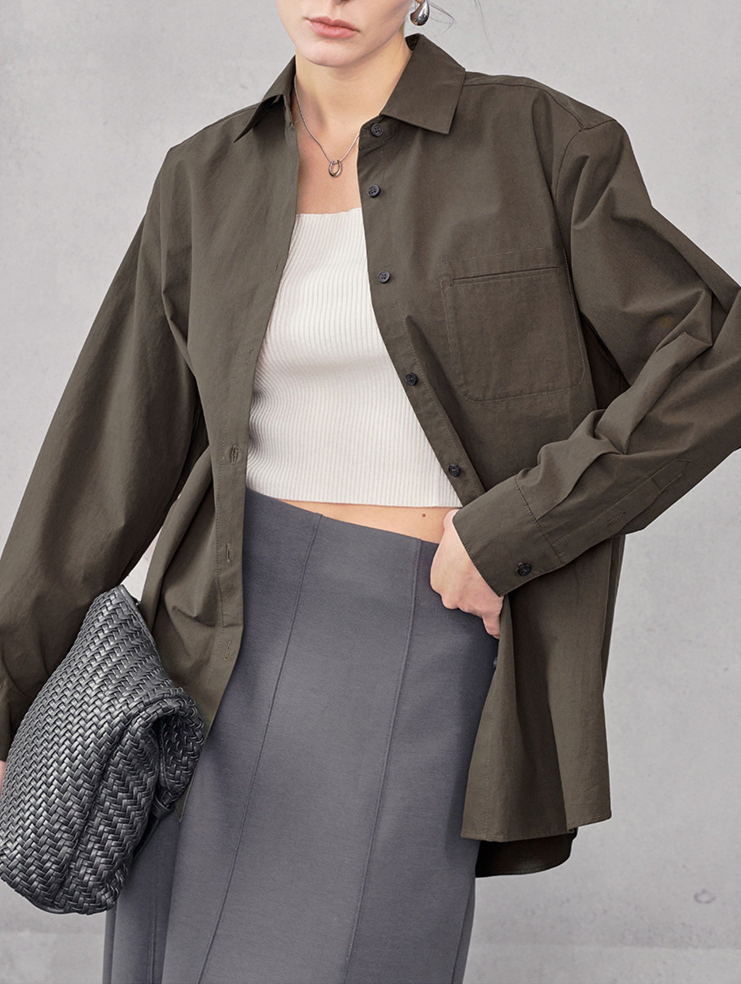 Classic Lapel Long Sleeve Office Shirt_CWTBLL02359