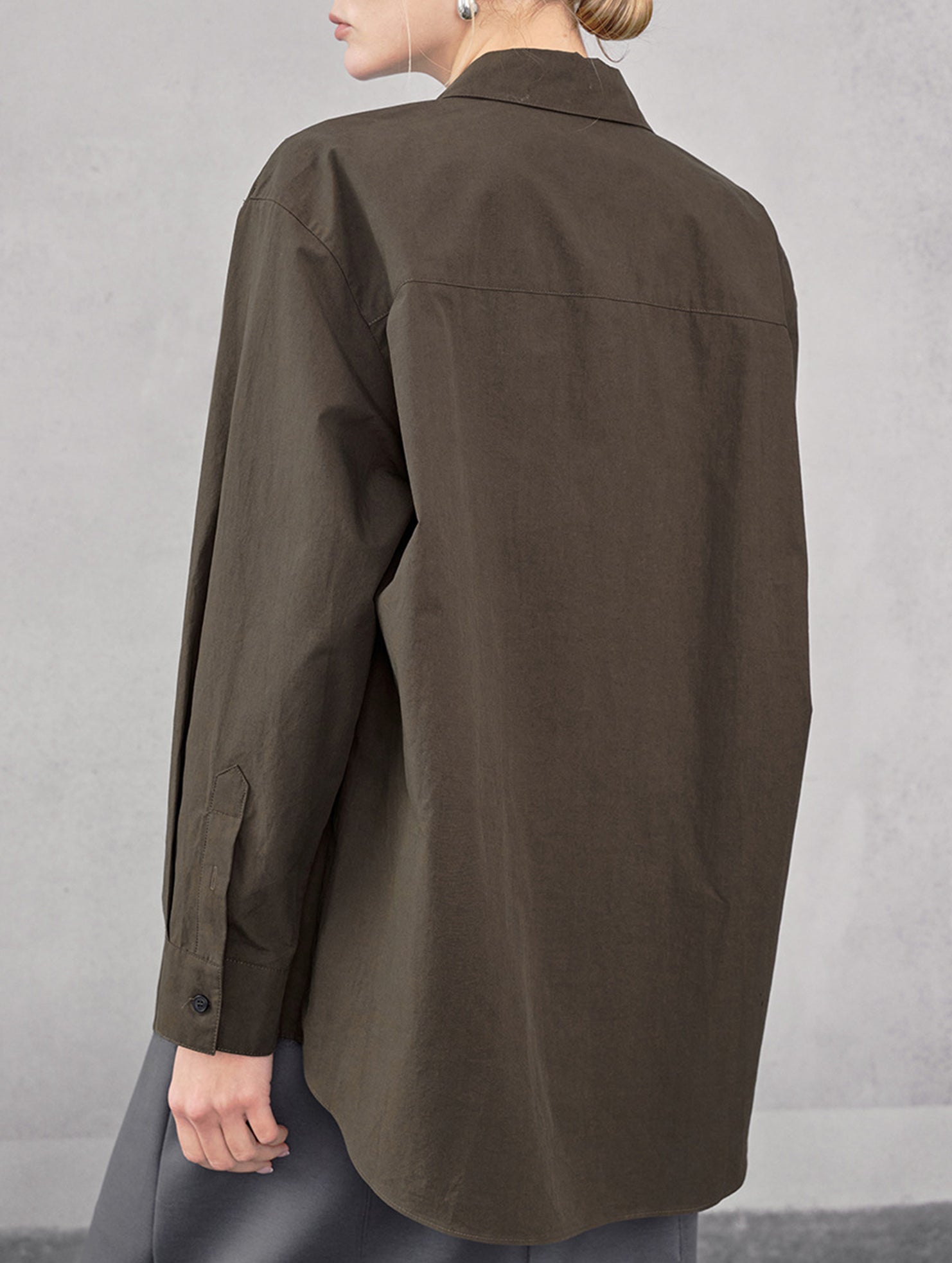 Classic Lapel Long Sleeve Office Shirt_CWTBLL02359
