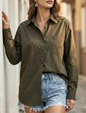 Classic Lapel Long Sleeve Office Shirt_CWTBLL02359
