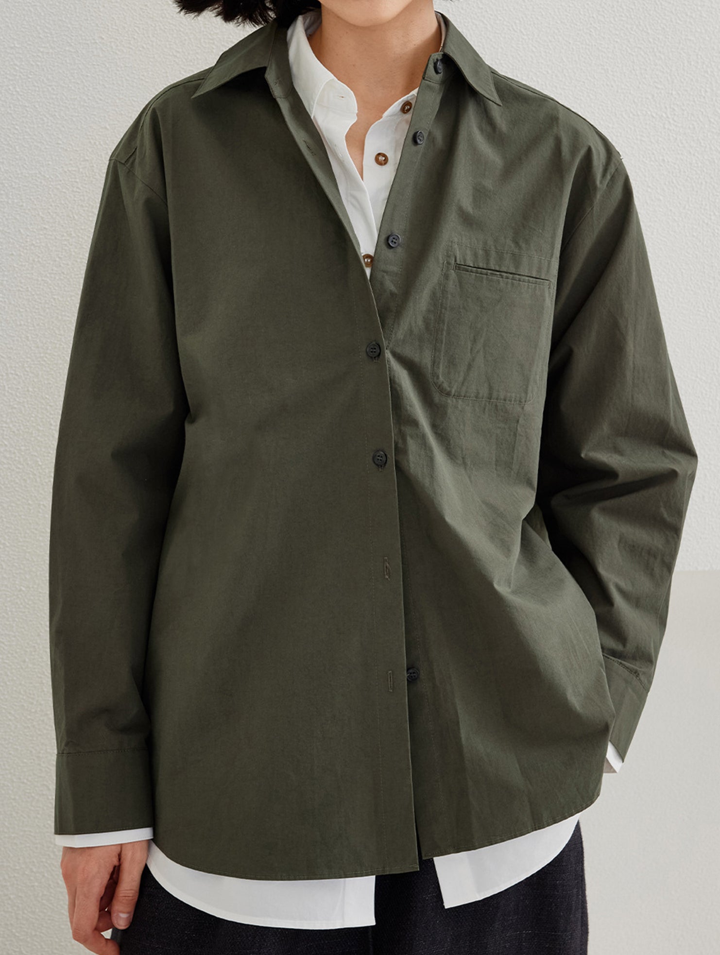 Classic Lapel Long Sleeve Office Shirt_CWTBLL02359