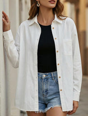 Classic Lapel Long Sleeve Office Shirt_CWTBLL02359