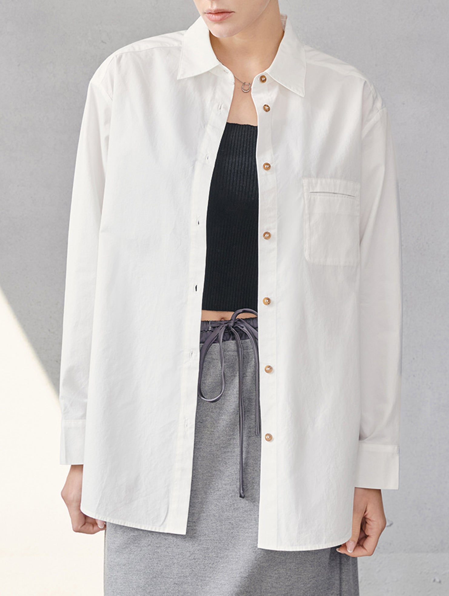 Classic Lapel Long Sleeve Office Shirt_CWTBLL02359