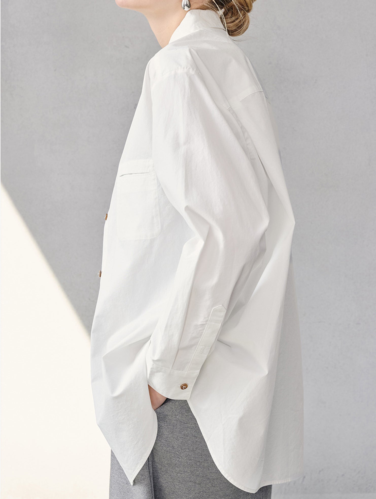 Classic Lapel Long Sleeve Office Shirt_CWTBLL02359