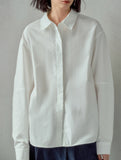 Cotton Lapel Long Sleeve Minimalist Shirt_CWTBLL02360