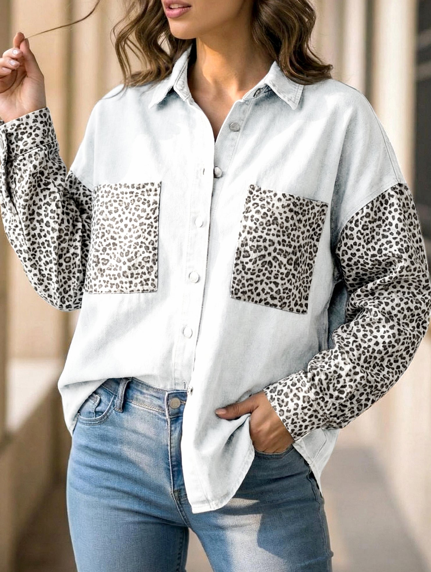 Leopard Print Pocket Shirt Jacket_CWTBLL02369
