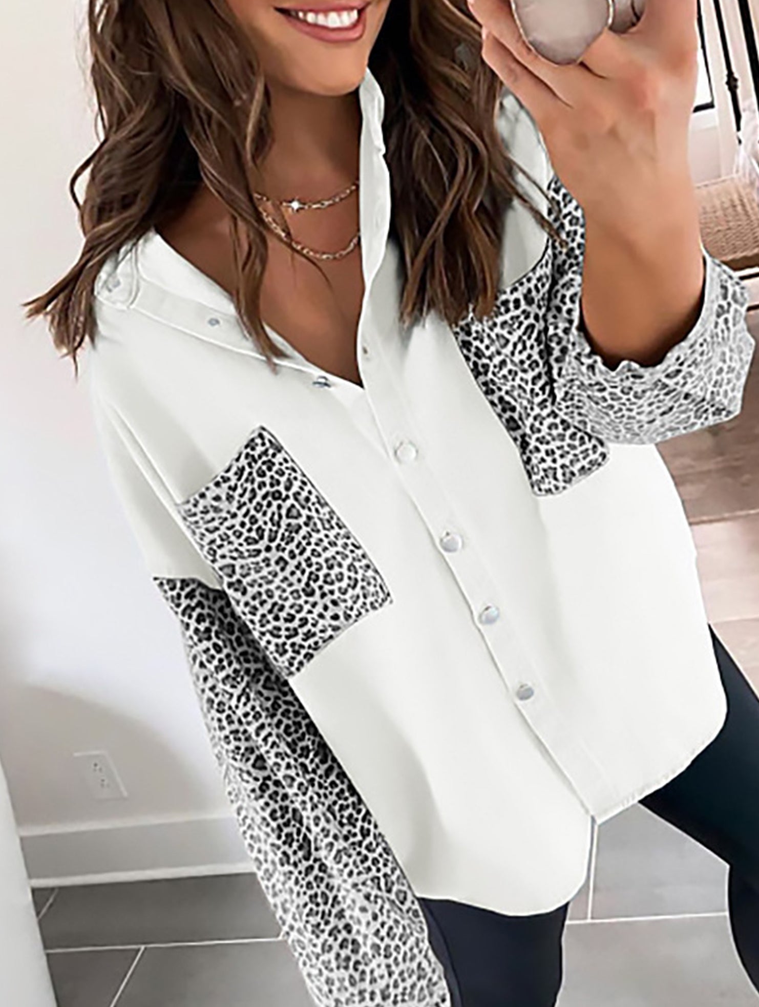 Leopard Print Pocket Shirt Jacket_CWTBLL02369