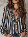 Loose Stripe Long Sleeve Shirt
