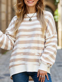 SILHOUETTE STRIPED PULLOVER FASHION HOODIE
