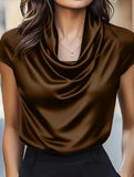 Casual new T-neck draped shirt