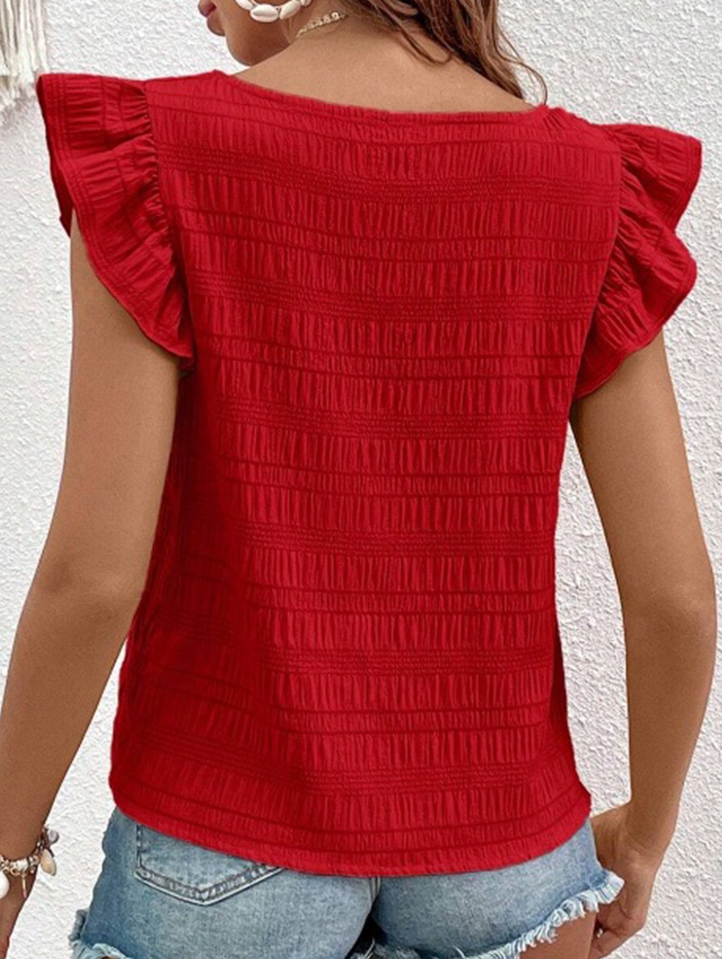 Spring Style Square Neck short sleeves T-shirts