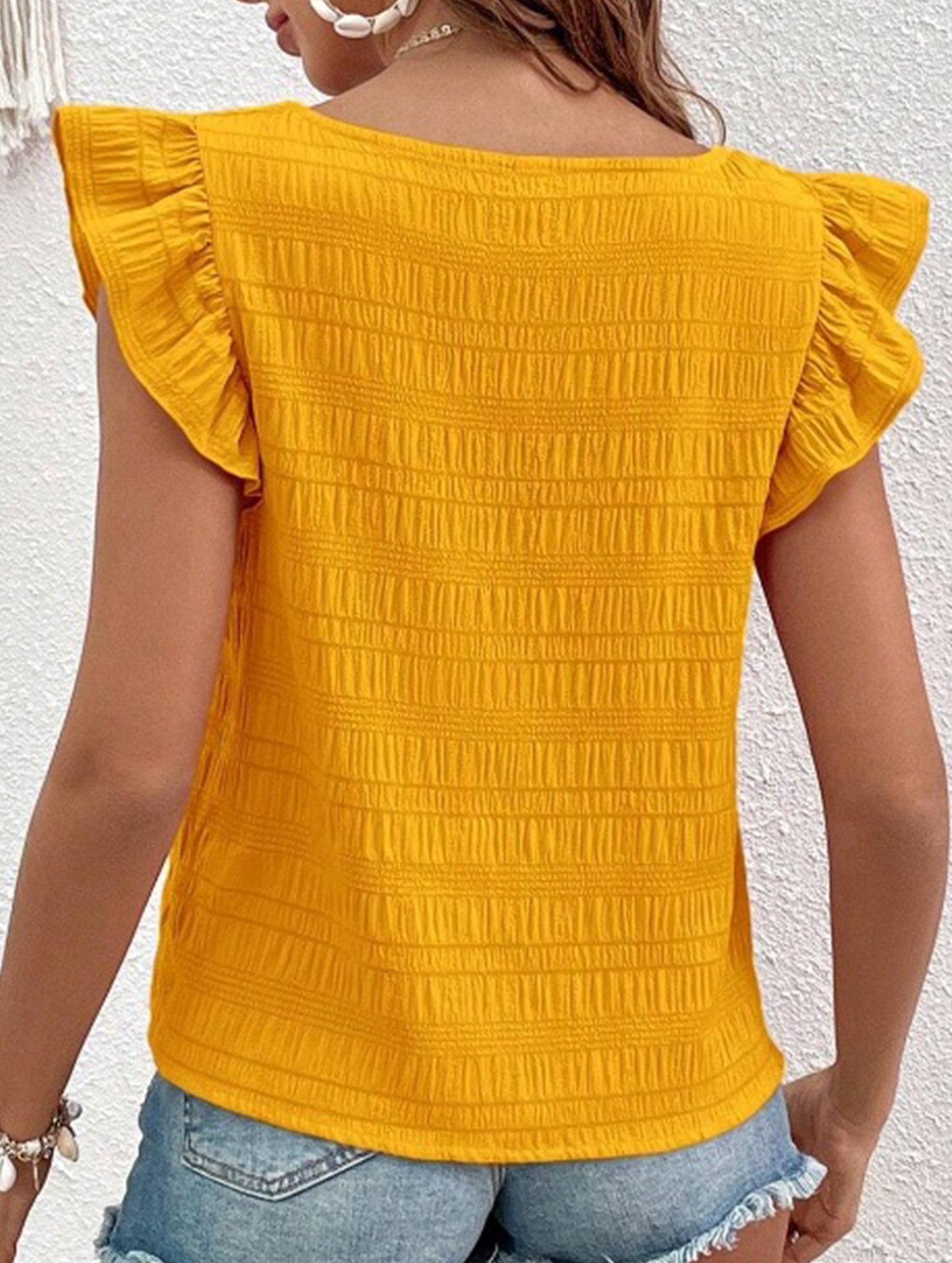 Spring Style Square Neck short sleeves T-shirts