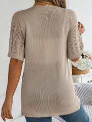 Street Style solid color knit cardigan