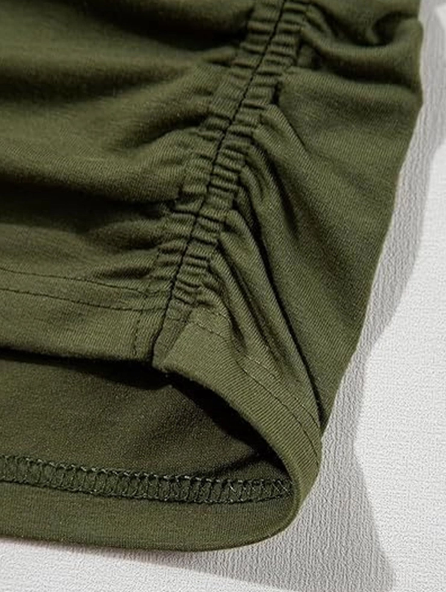 Stylish side pleated shoulder short sleeve shirt