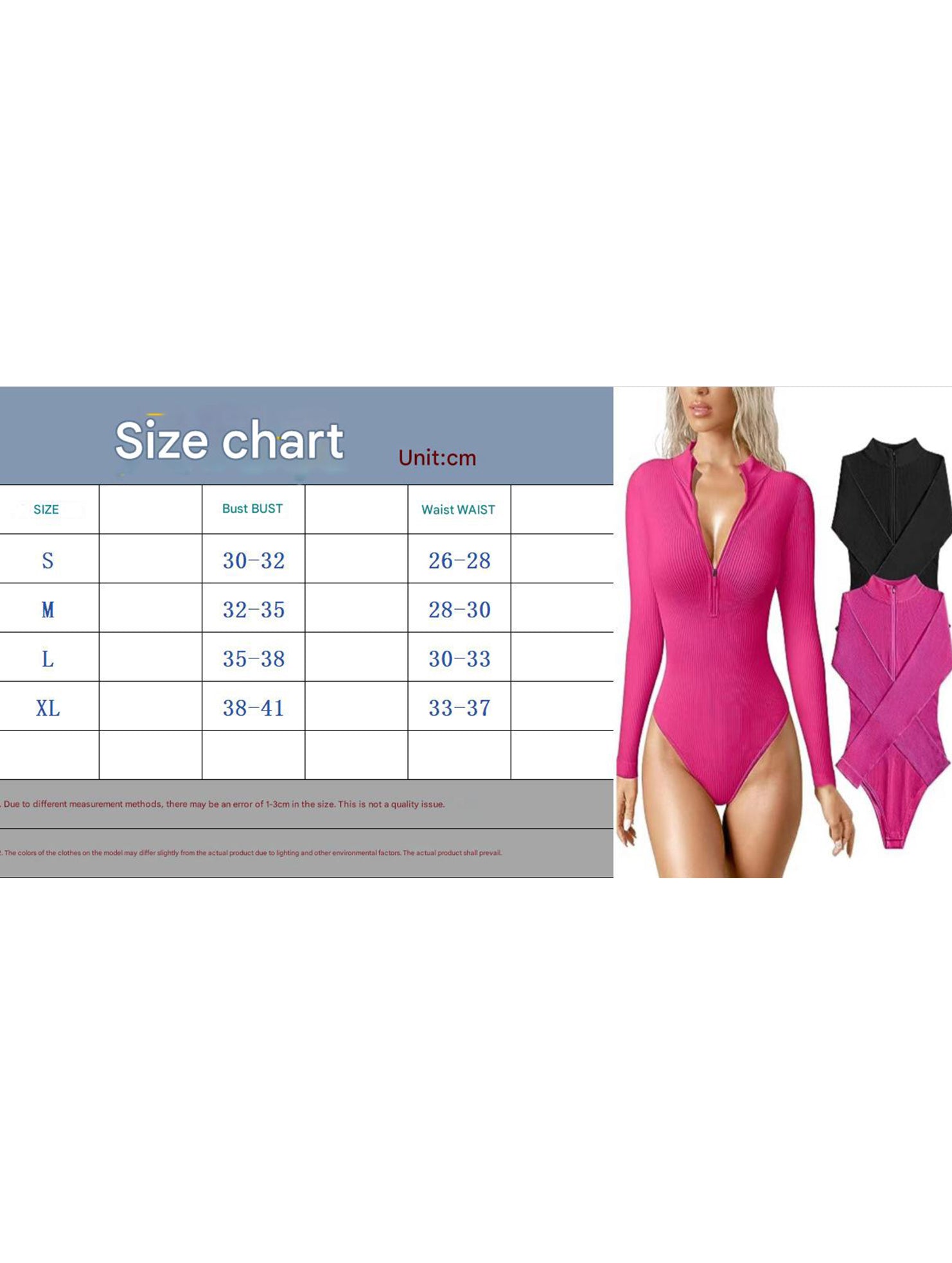 Ribbed Zip Front Long Sleeve Bodysuit_CWTHT00042