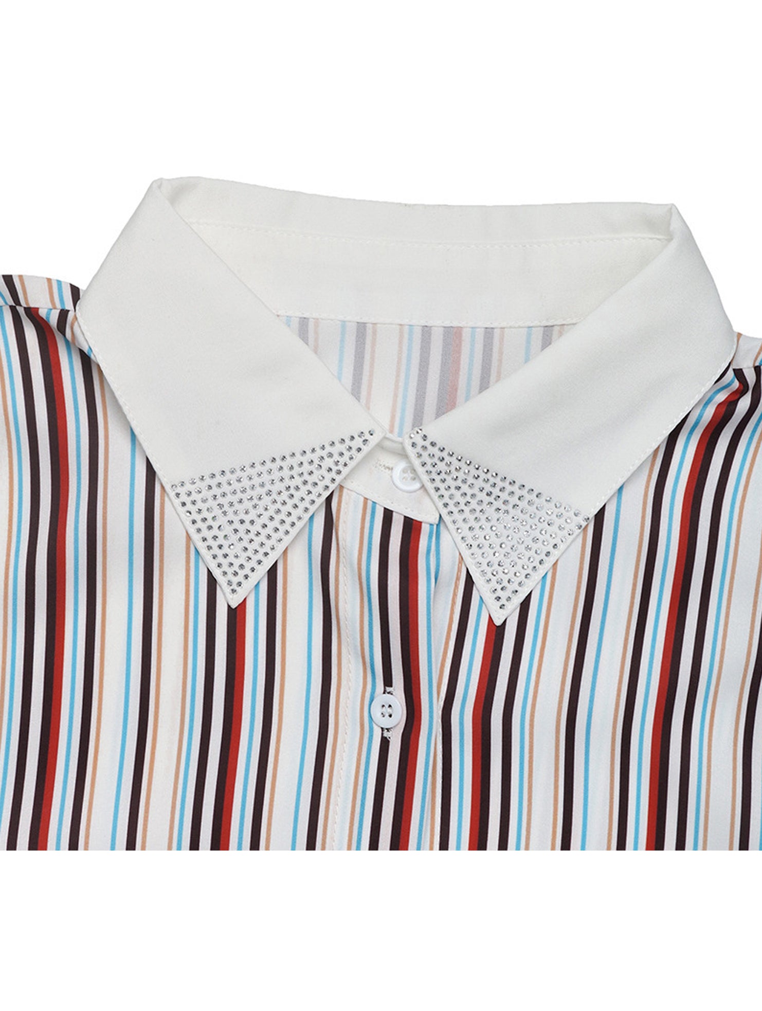 Plaid-collar shirt