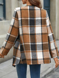 Plaid Long Sleeve Open Front Shirt_CWTSTL01164