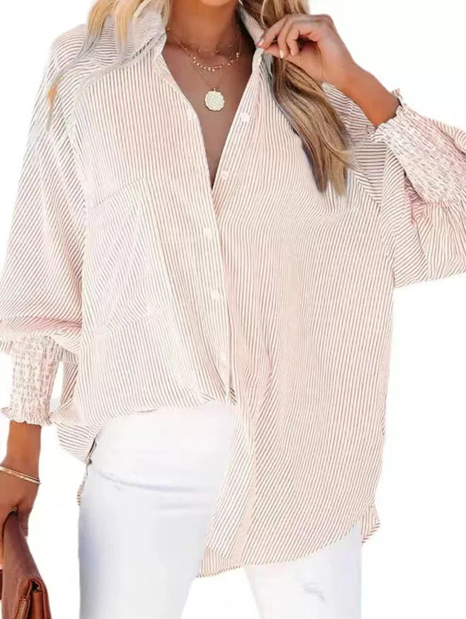 Striped Loose Casual Cover-up Beachwear_CWTSTL01212