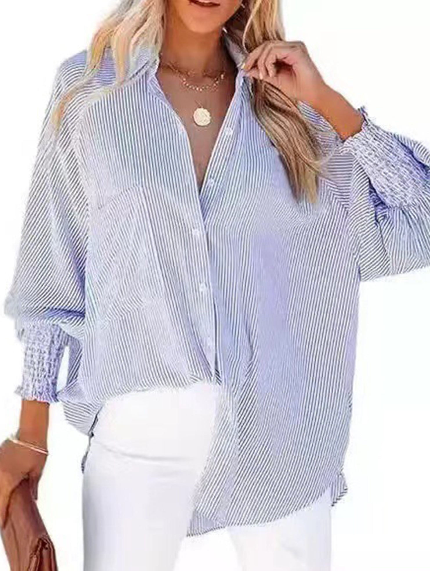 Striped Loose Casual Cover-up Beachwear_CWTSTL01212