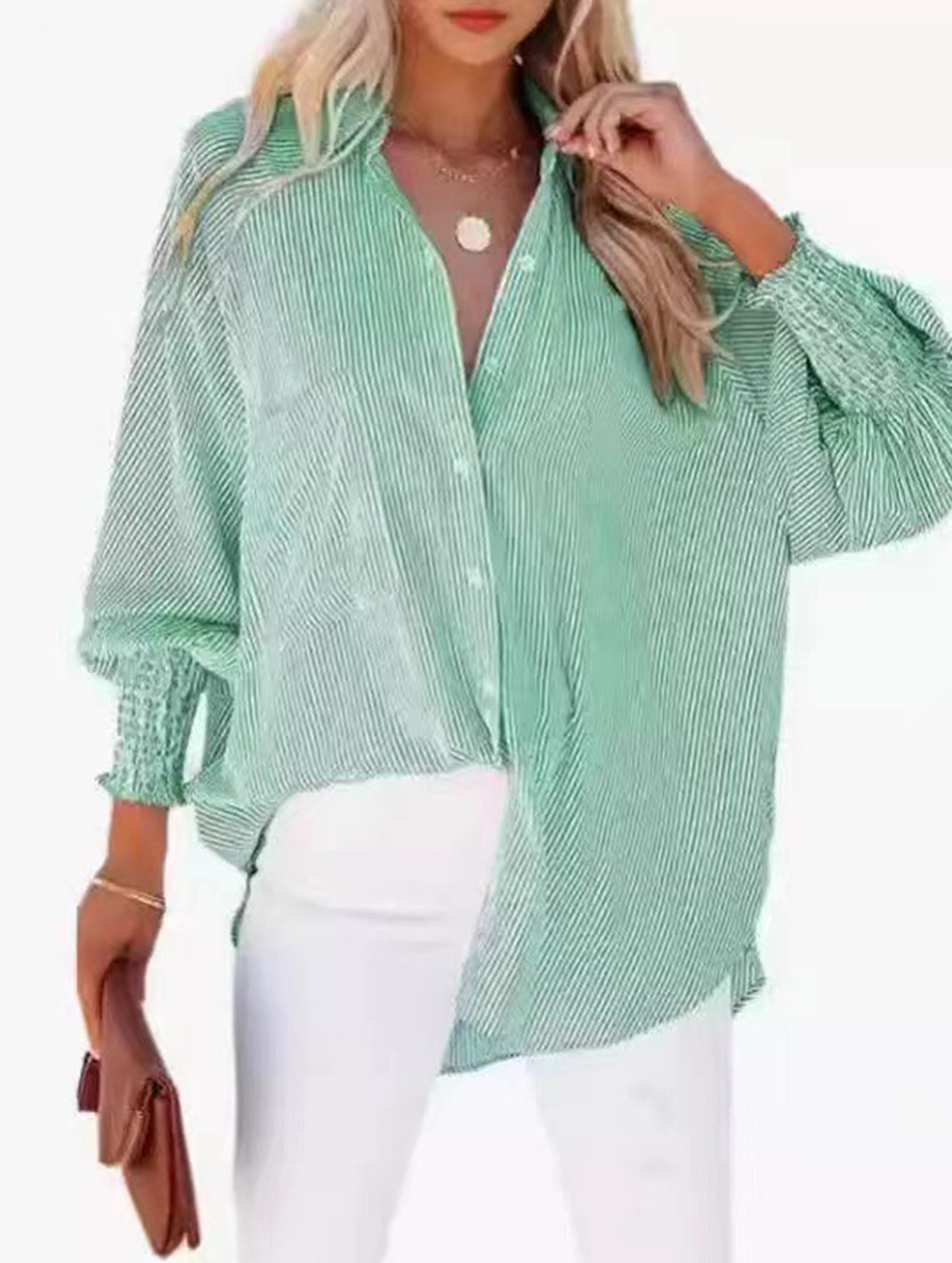 Striped Loose Casual Cover-up Beachwear_CWTSTL01212