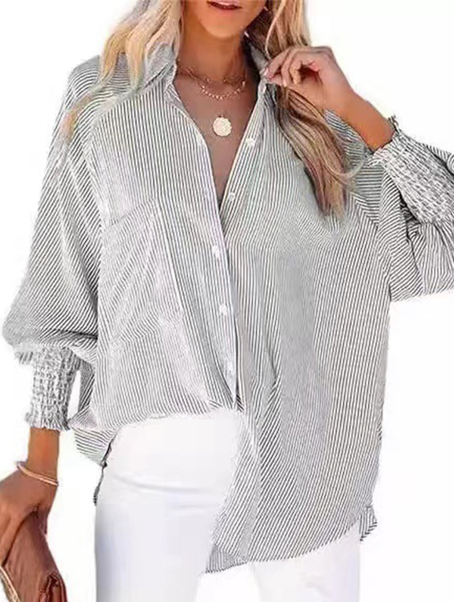 Striped Loose Casual Cover-up Beachwear_CWTSTL01212