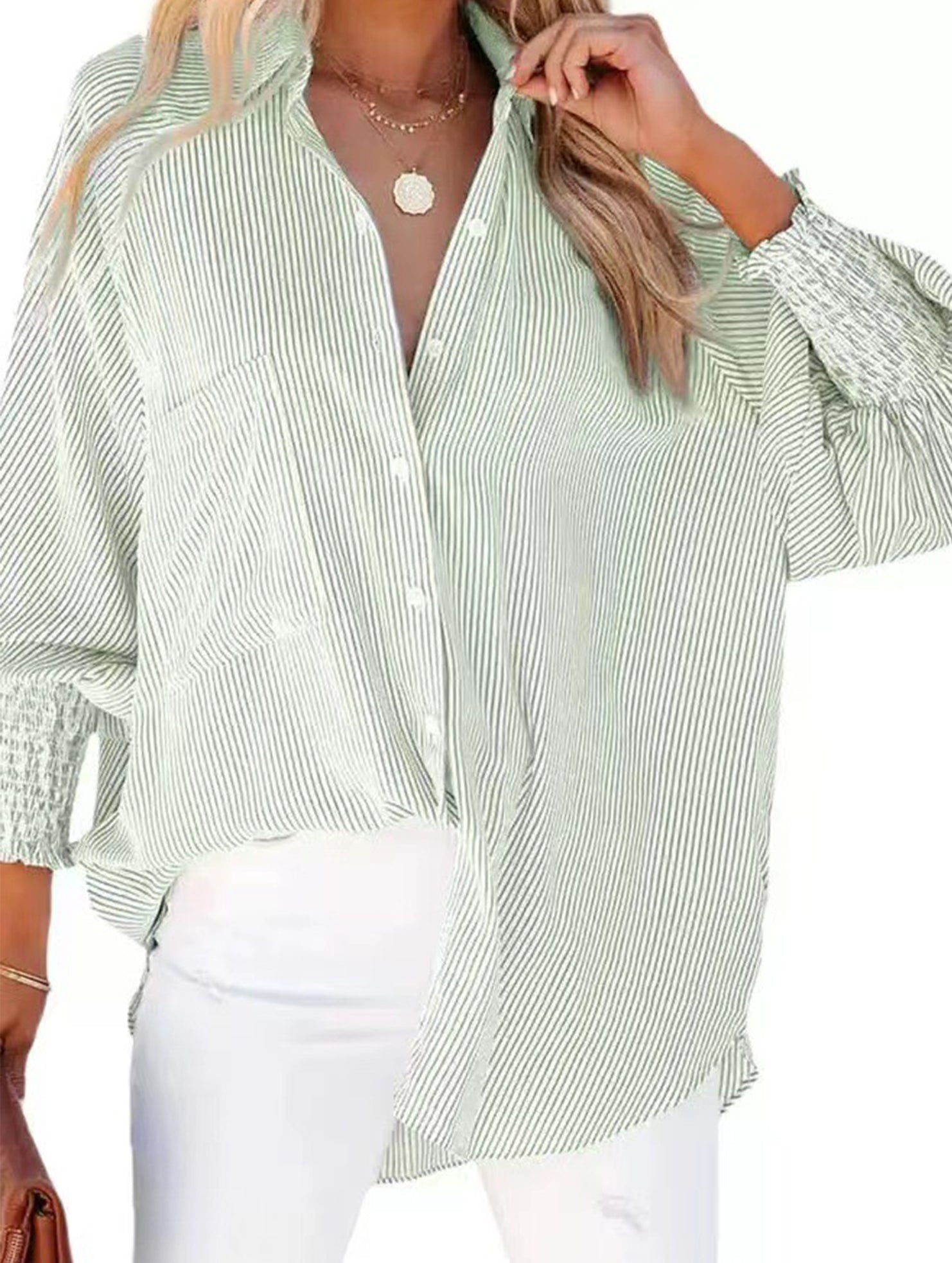 Striped Loose Casual Cover-up Beachwear_CWTSTL01212