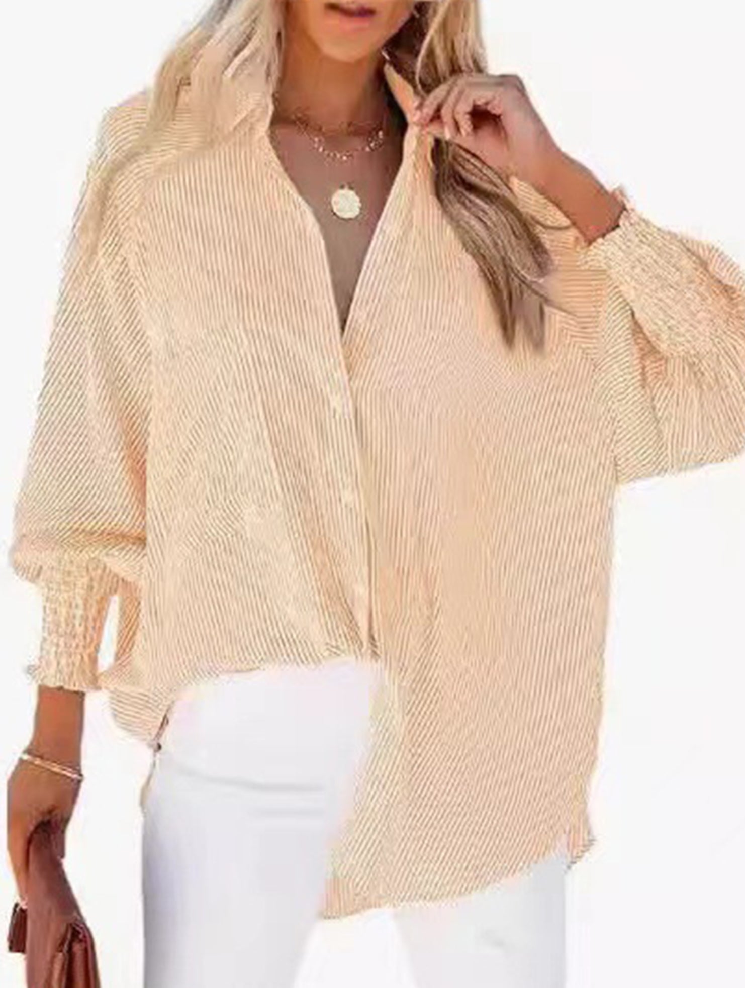 Striped Loose Casual Cover-up Beachwear_CWTSTL01212