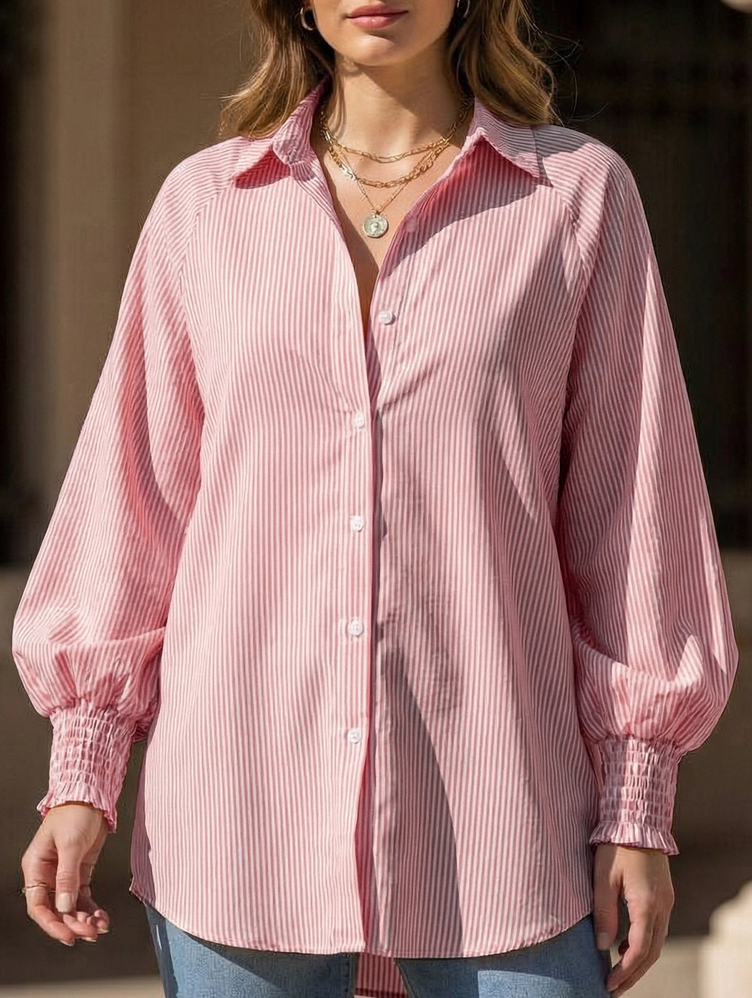 Striped Loose Casual Cover-up Beachwear_CWTSTL01212