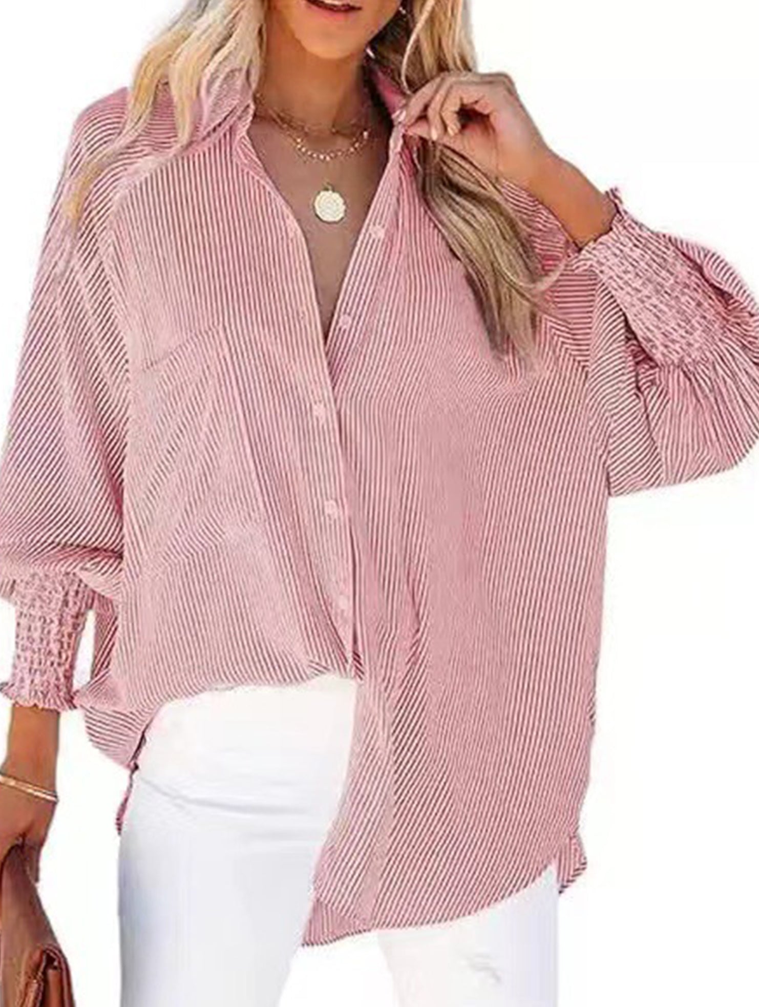Striped Loose Casual Cover-up Beachwear_CWTSTL01212