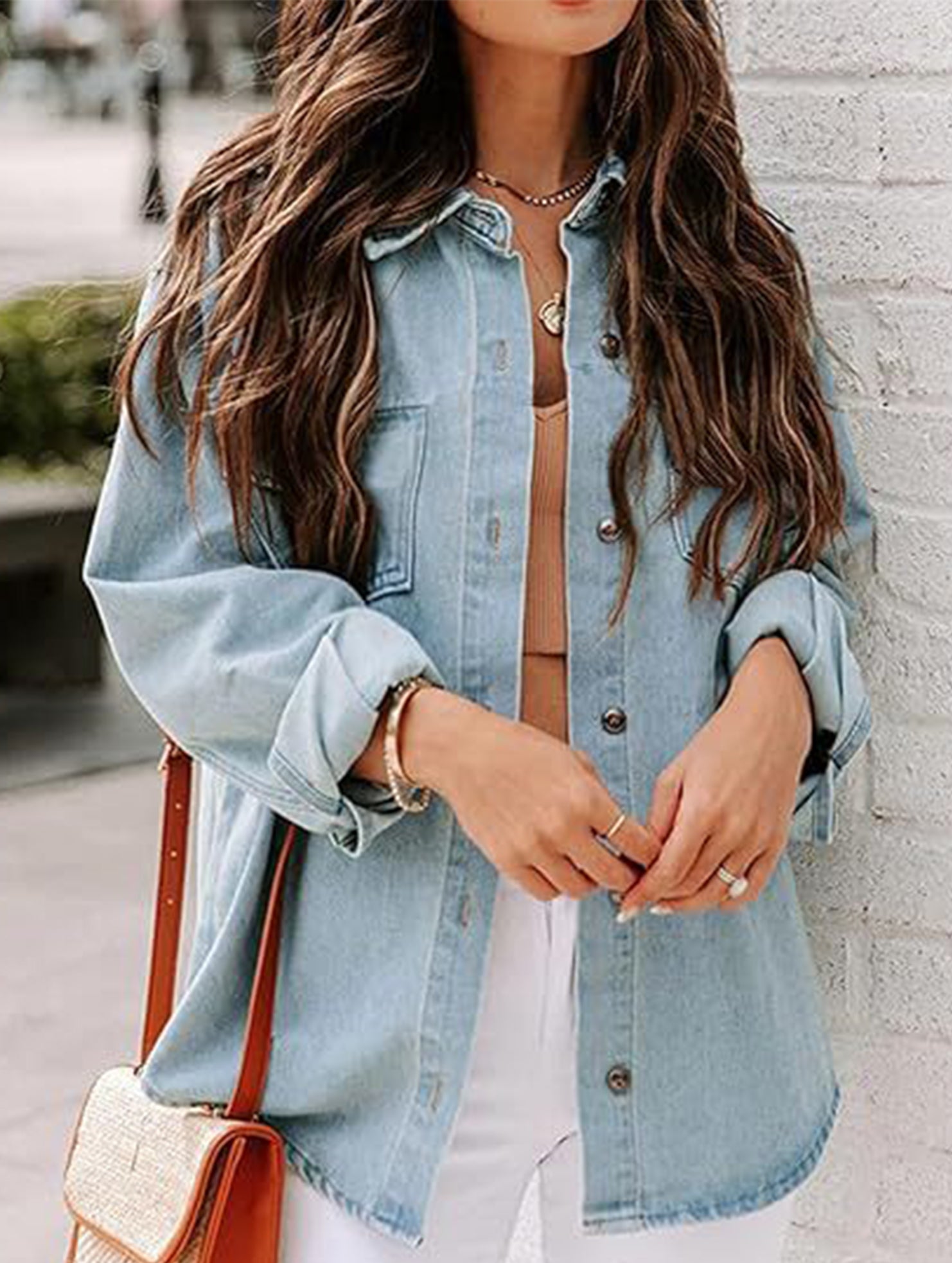 Women's Washed Loose Long-Sleeve Denim Shirt_CWTSTL01213