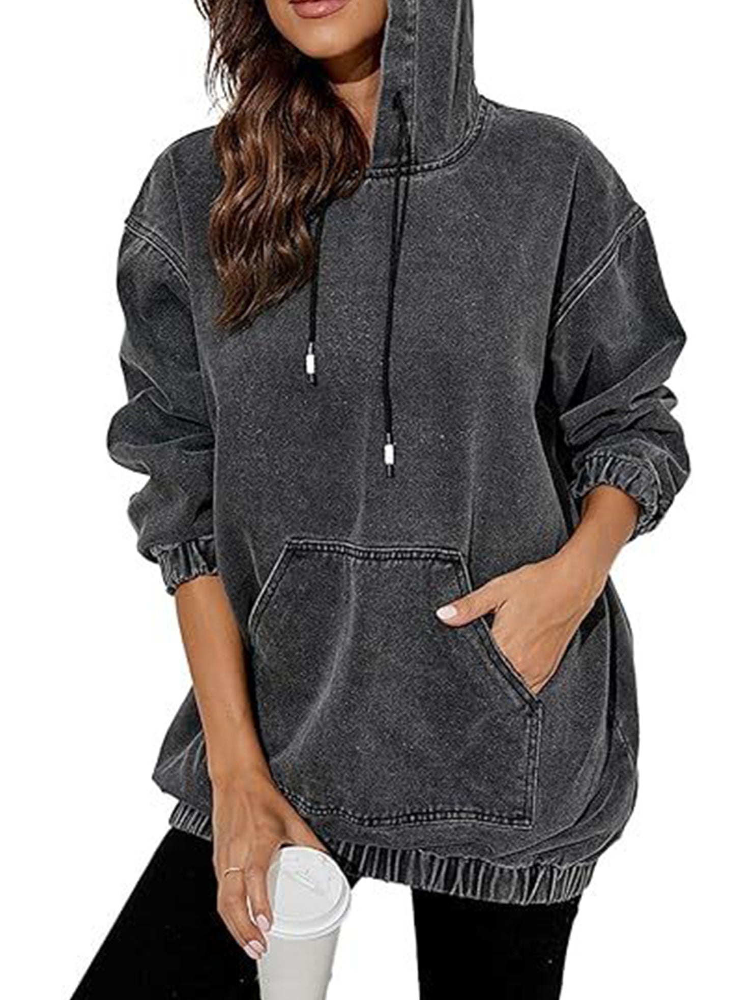 Women's denim retro hooded pullover sweatshirt_CWTSTL01214