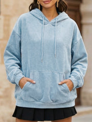 Women's denim retro hooded pullover sweatshirt_CWTSTL01214