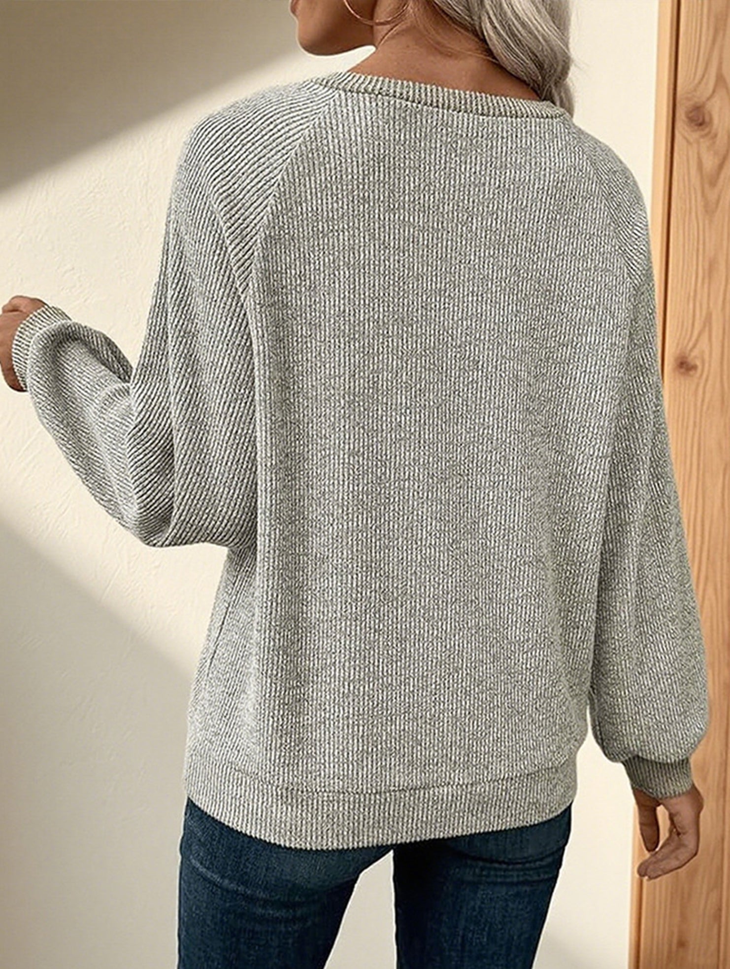 Color-blocked casual loose knit top for women_CWTSTL01256