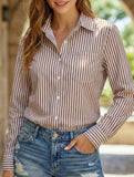 Women's striped loose casual long-sleeved shirt_CWTSTL01258