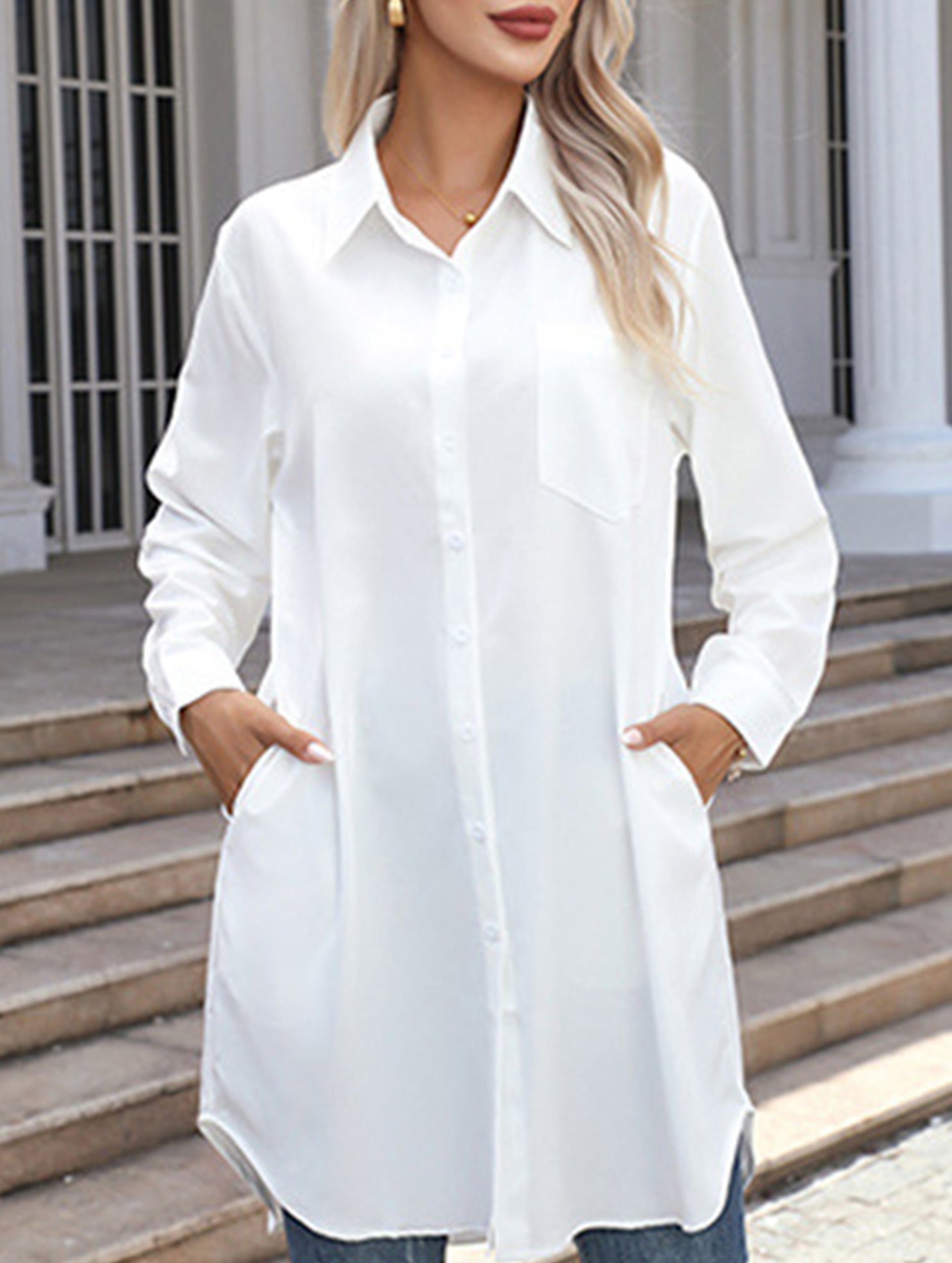New long-sleeved casual shirt for women